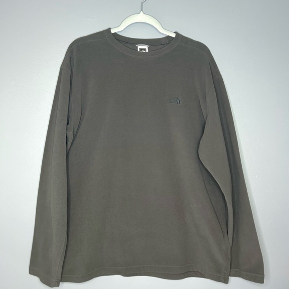 THE NORTH FACE MENS FLEECE SWEATER CREW NECK Size XL Grey Vintage - Picture 1 of 10